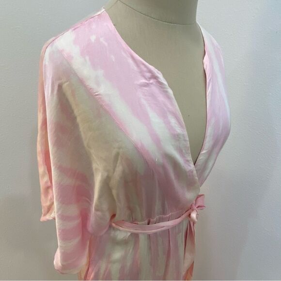 StarkX Women's Silky Maya Maxi Dress in Pink Tie-Dye Sz Small NWT - Picture 7 of 8
